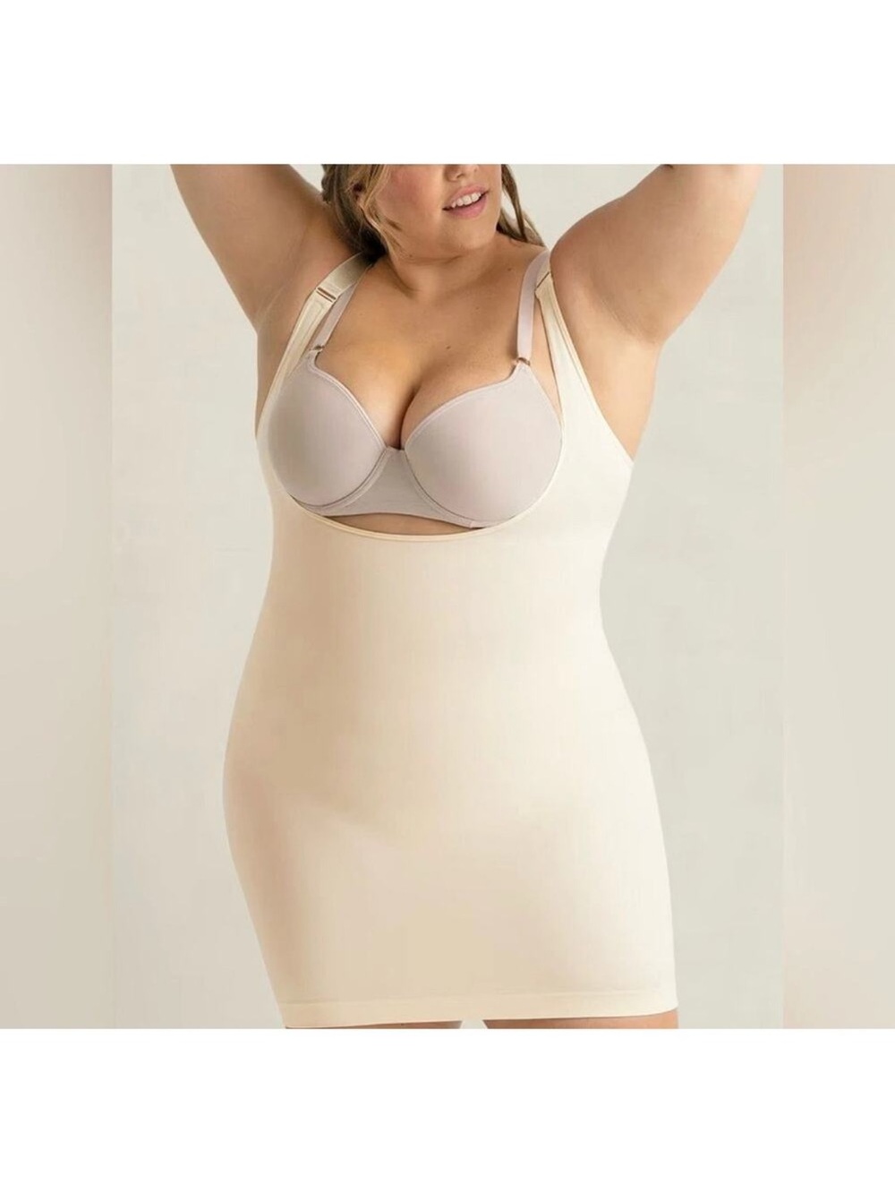 NWT Shapermint Essentials Open Bust Shaper Slip dress 2XL